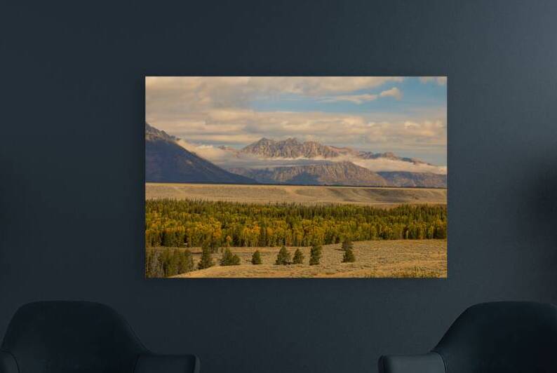 Autumn Grandeur Teton Mountain Range by Bo Insogna