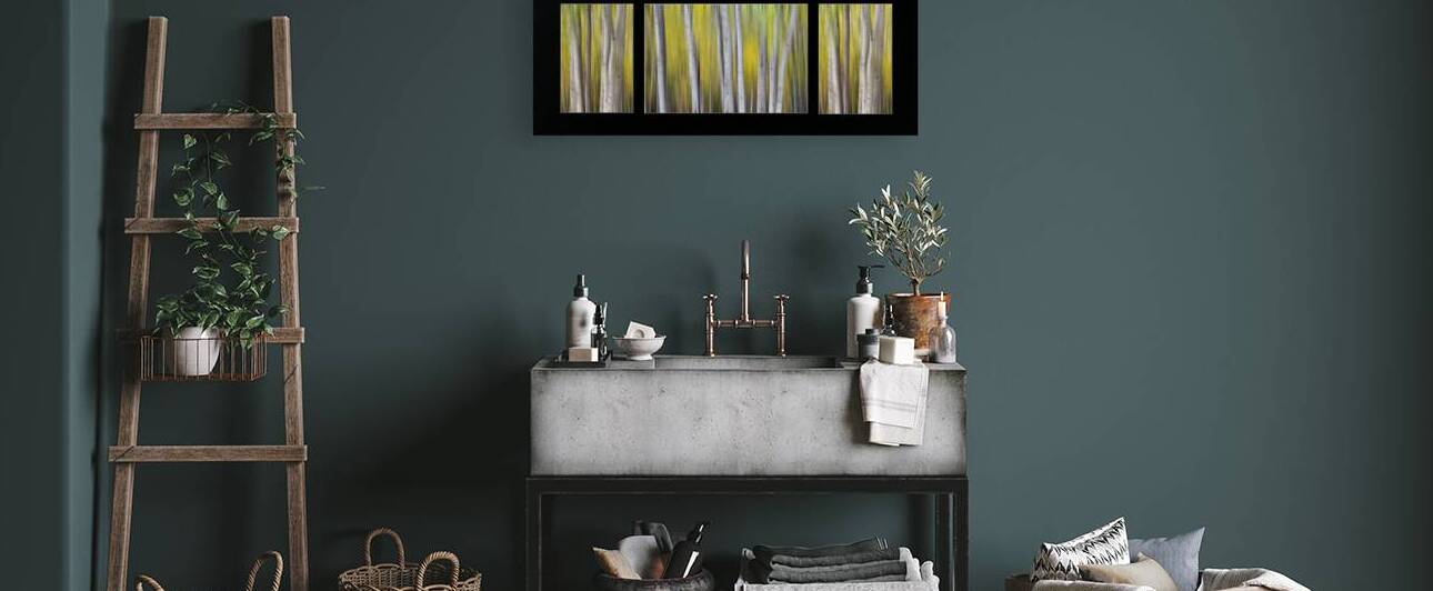 Aspen Splendor Triptych Abstract Landscape Dreaming Collage by Bo Insogna