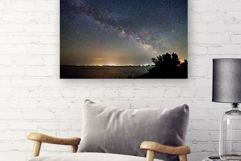 Milky Way Over Jackson Lake Colorado Night Sky by Bo Insogna
