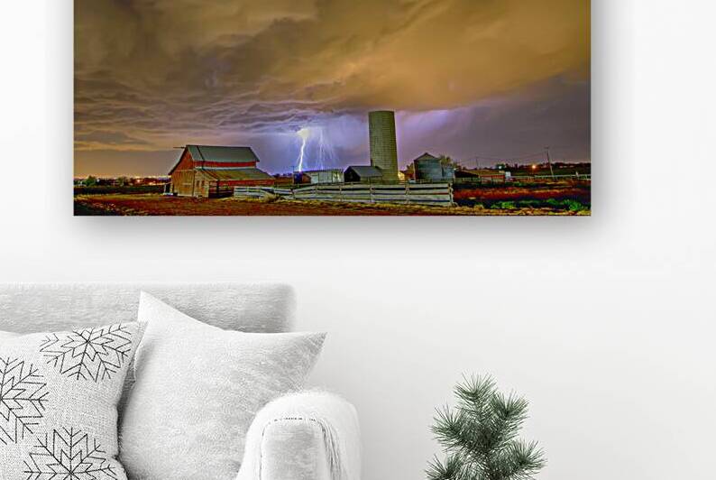 Thunderstorm Hunkering Down On Farm by Bo Insogna