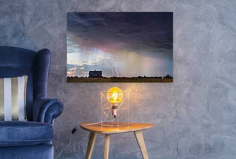 Lightning On the Prairie Homestead by Bo Insogna