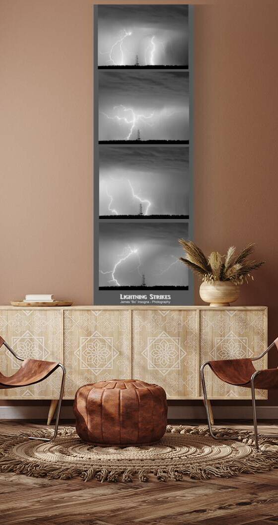 Lightning Strikes 4 Image Vertical Progressio by Bo Insogna