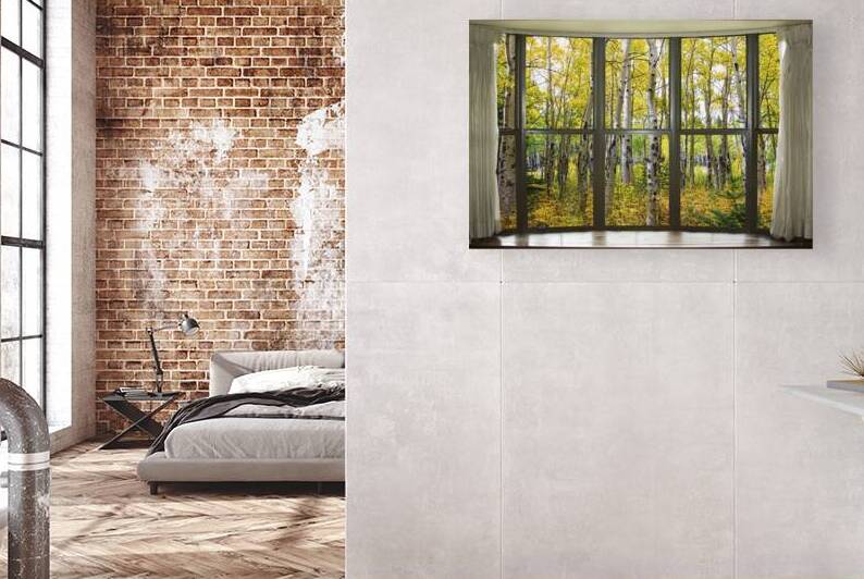 Autumn Forest Bay Window View by Bo Insogna