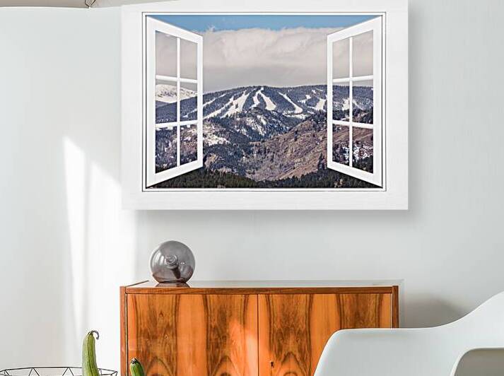 Ski Slopes Open White Picture Window View by Bo Insogna