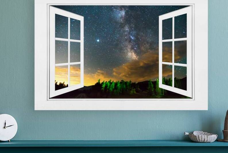 Milky Way Rising Out Of Clouds Open Window View by Bo Insogna