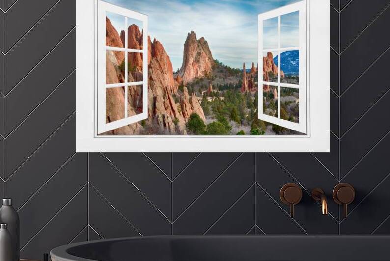 Garden of the Gods White Picture Open Window View by Bo Insogna