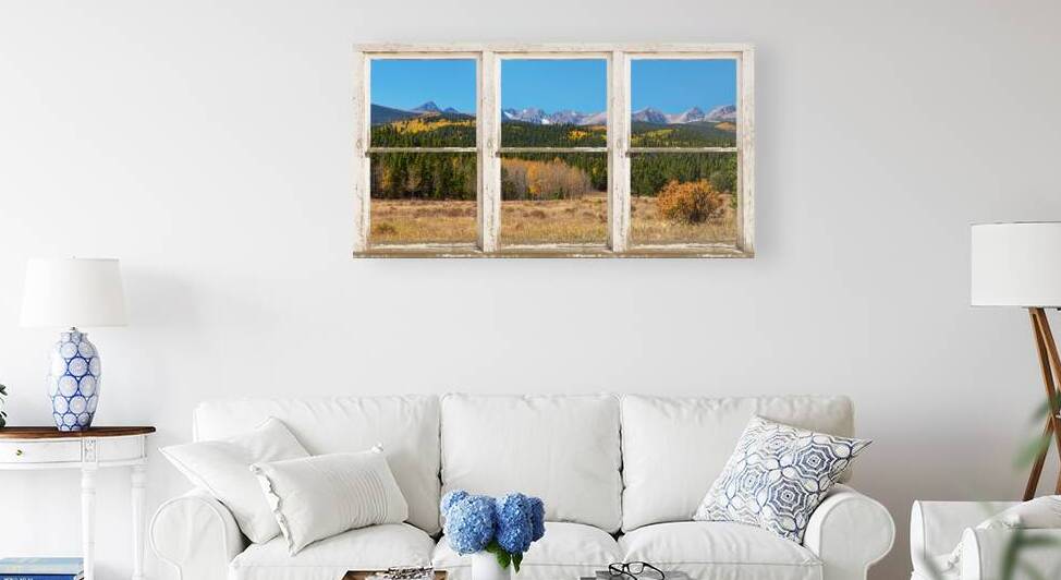 High Elevation Rocky Mountain Peaks Barn Window by Bo Insogna