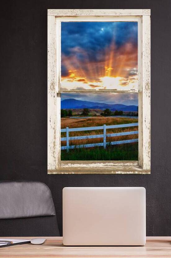 Country Beams sunlight White Barn Window by Bo Insogna