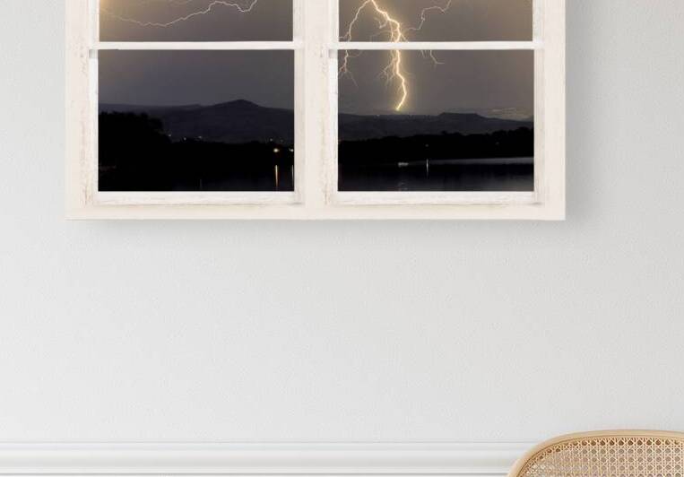 Stormy Night Window View by Bo Insogna