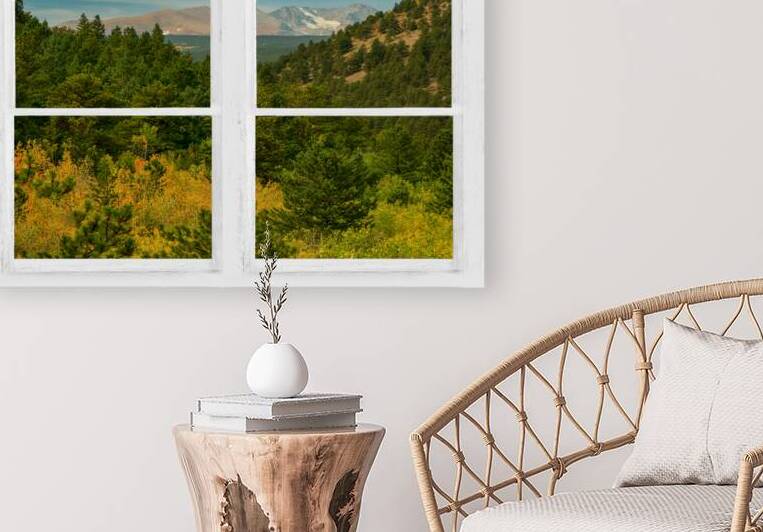 Rocky Mountain Whitewash Picture Window View by Bo Insogna
