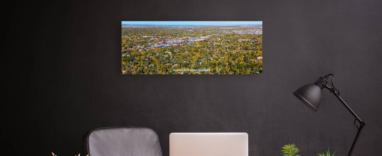 Downtown Boulder Colorado Autumn Season Panoramic Poster by Bo Insogna