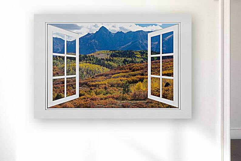 Colorful Rocky Mountains Open Window View by Bo Insogna