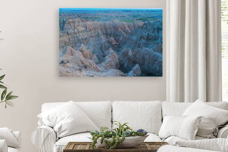 Majestic Splendor Badlands Canyons in the Serene Evening by Bo Insogna