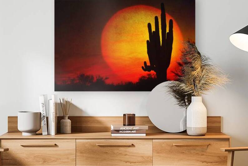 Big Sun Saguaro Sunset by Bo Insogna