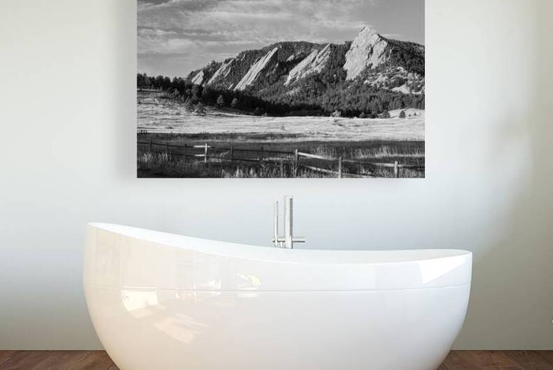 Flatirons from Chautauqua Park BW by Bo Insogna