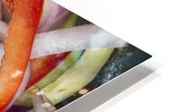Colorful Peppers and Onions HD Metal print