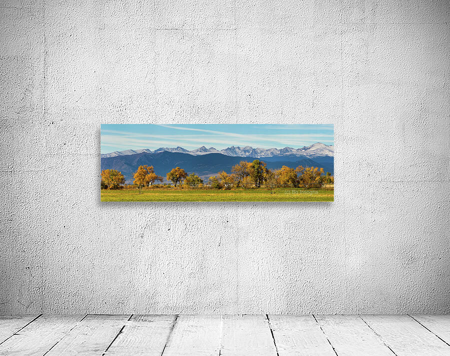 Rocky Mountain Autumn Farming Panorama Wall Preview