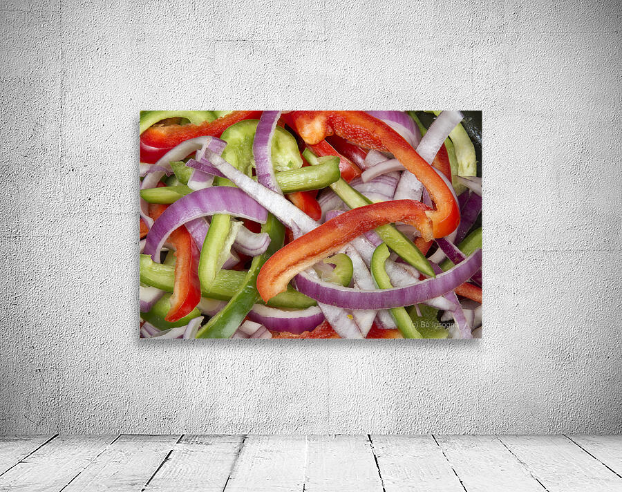 Colorful Peppers and Onions Wall Preview