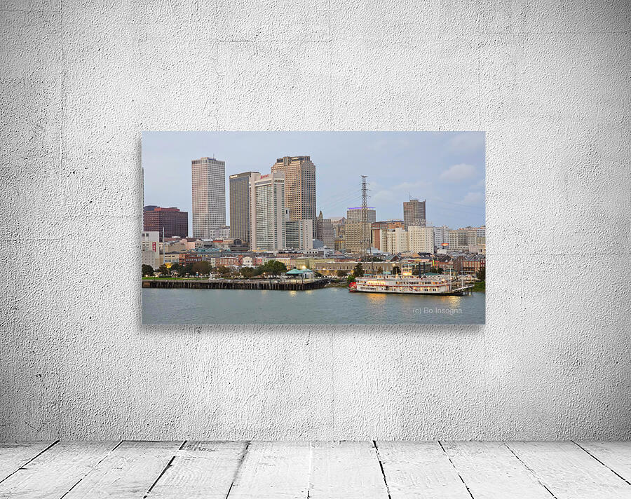 New Orleans Cityscape   Where Skyscrapers Meet Sassy Steamboats Wall Preview