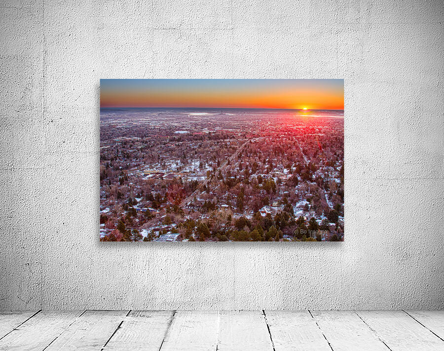 Winter Morning Sunrise Over Boulder Colorado University Wall Preview