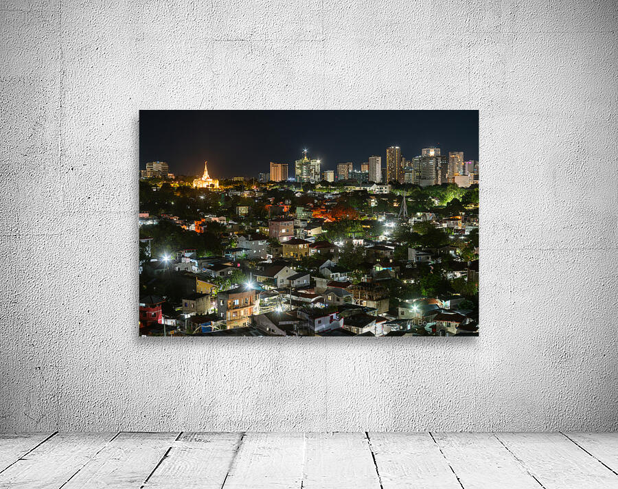 Lahug   Cebu City Night Skyline   Philippines Wall Preview