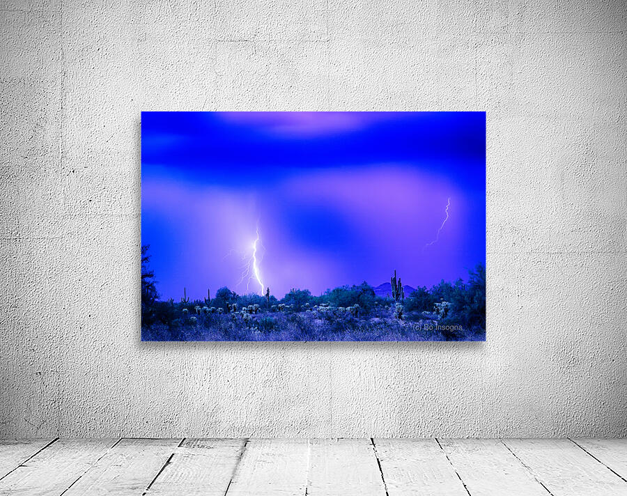 Arizona Blue Hour Desert Storm Wall Preview