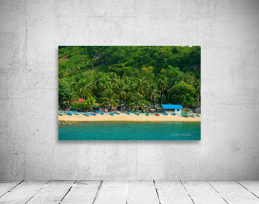 Blue Whispers of the Tropic Shore Wall Preview