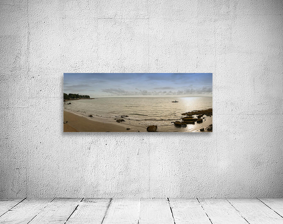 Tranquil Panoramic Beachscape of Negros Oriental Wall Preview