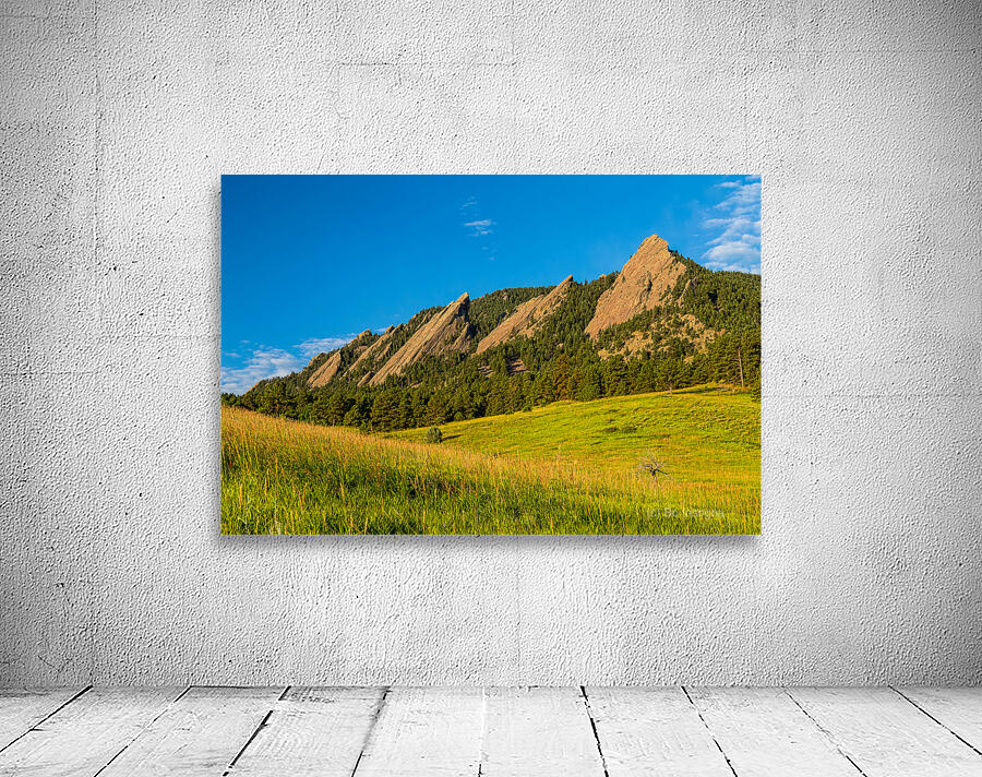 Boulder Colorado Flatirons Sunset Golden Light Wall Preview