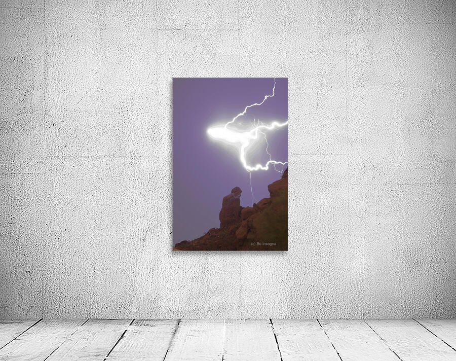 Praying Monk Lightning Halo Monsoon Thunderstorm Wall Preview