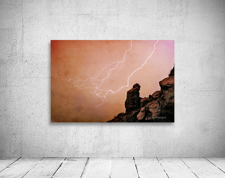 Praying Monk Camelback Mountain Lightning Monsoon Storm Wall Preview