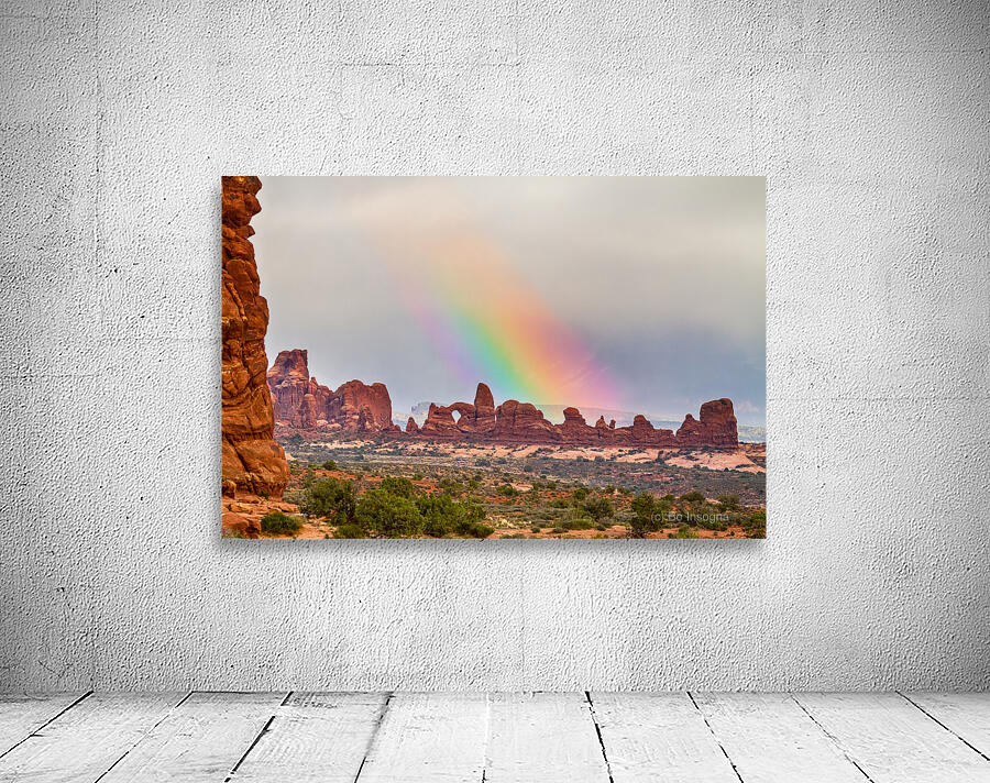 A Poetic Journey   Rainbow Over Arches National Park Wall Preview