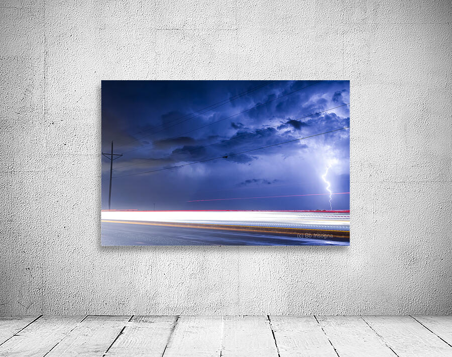 Electric Night Storm Lightning Light Trails Photography Wall Preview