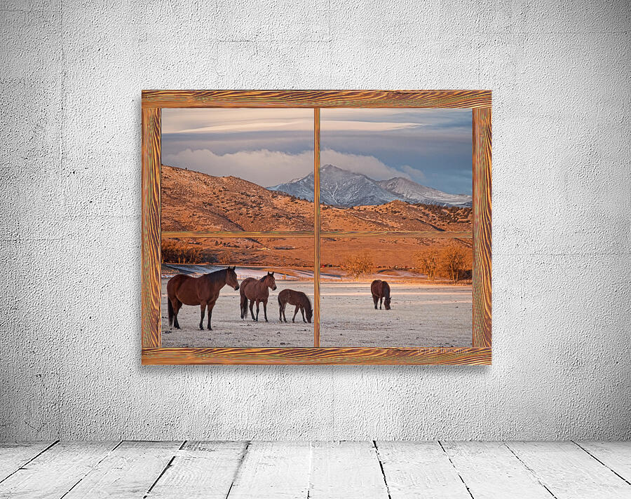 Wild Horses Mountain Window View Fine Art Landscape Wall Preview