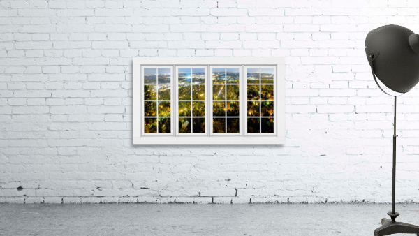 City Lights White Window Frame View Wall Preview