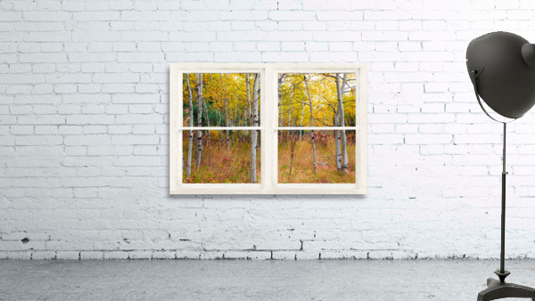 Happy Forest  Autumn Season Rustic Window View Wall Preview