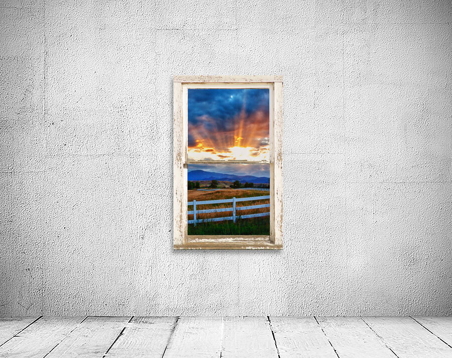 Country Beams sunlight White Barn Window Wall Preview