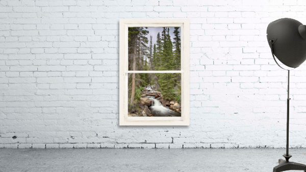 Colorado Rocky Mountain Stream White Rustic Window View Wall Preview
