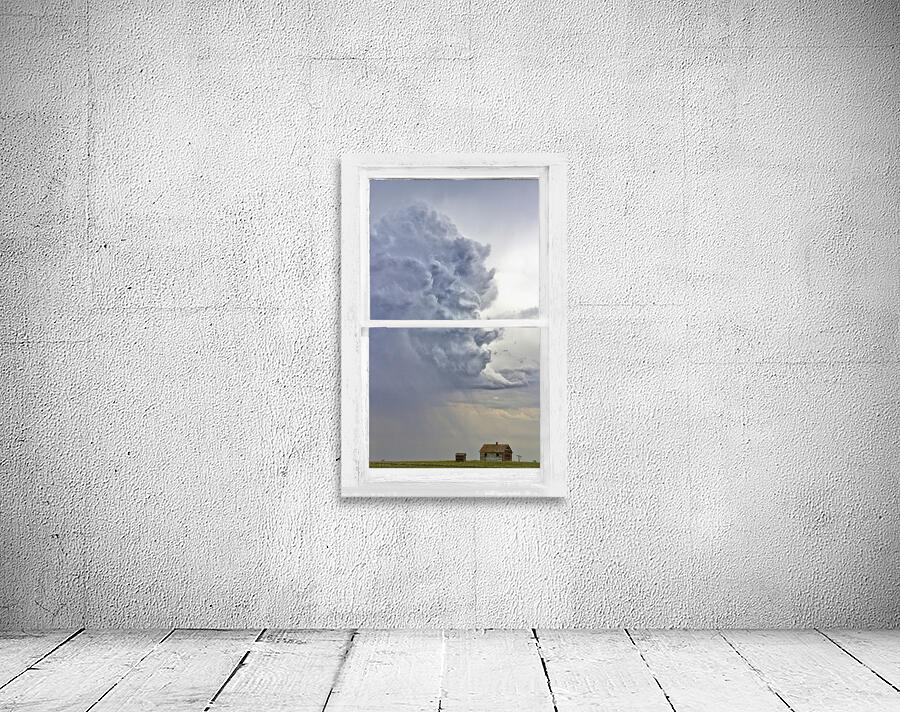Western Storm Farmhouse Window View Wall Preview