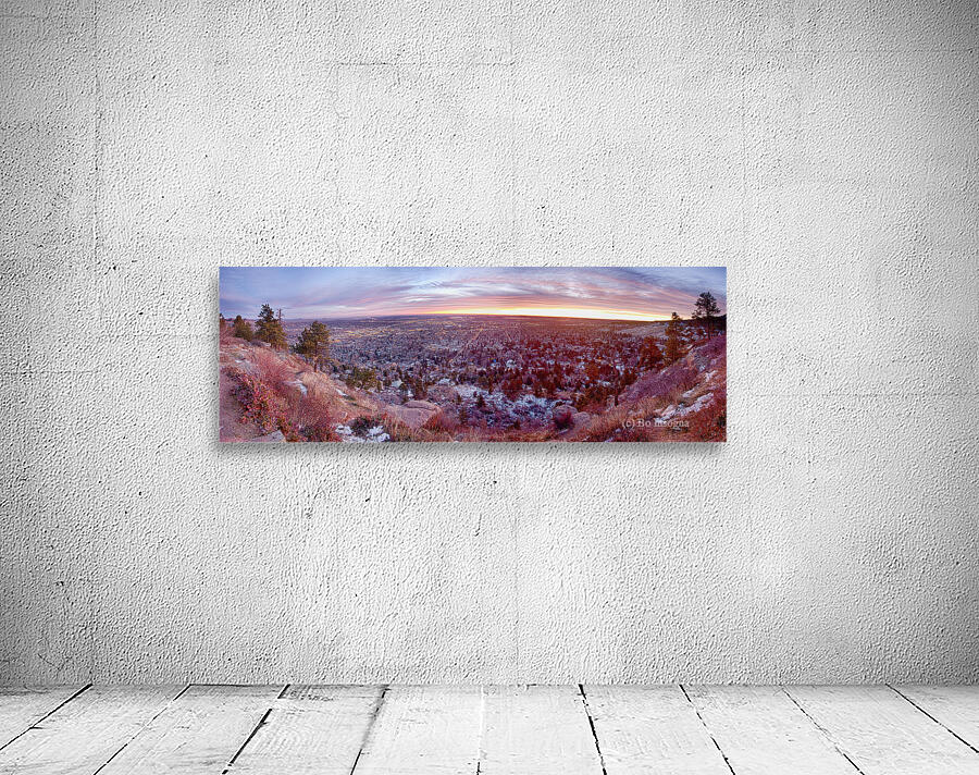 Boulder Colorado Colorful Dawn City Lights Wall Preview