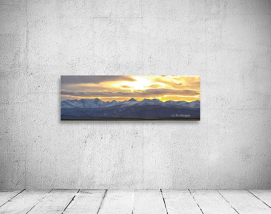 Colorado Front Range Panorama Gold Wall Preview