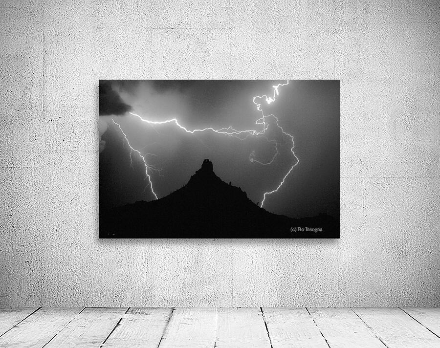 Pinnacle Peak Surrounded by Lightning Bolts Wall Preview
