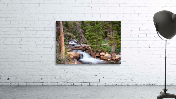 Rocky Mountains Stream Scenic Landscape Wall Preview