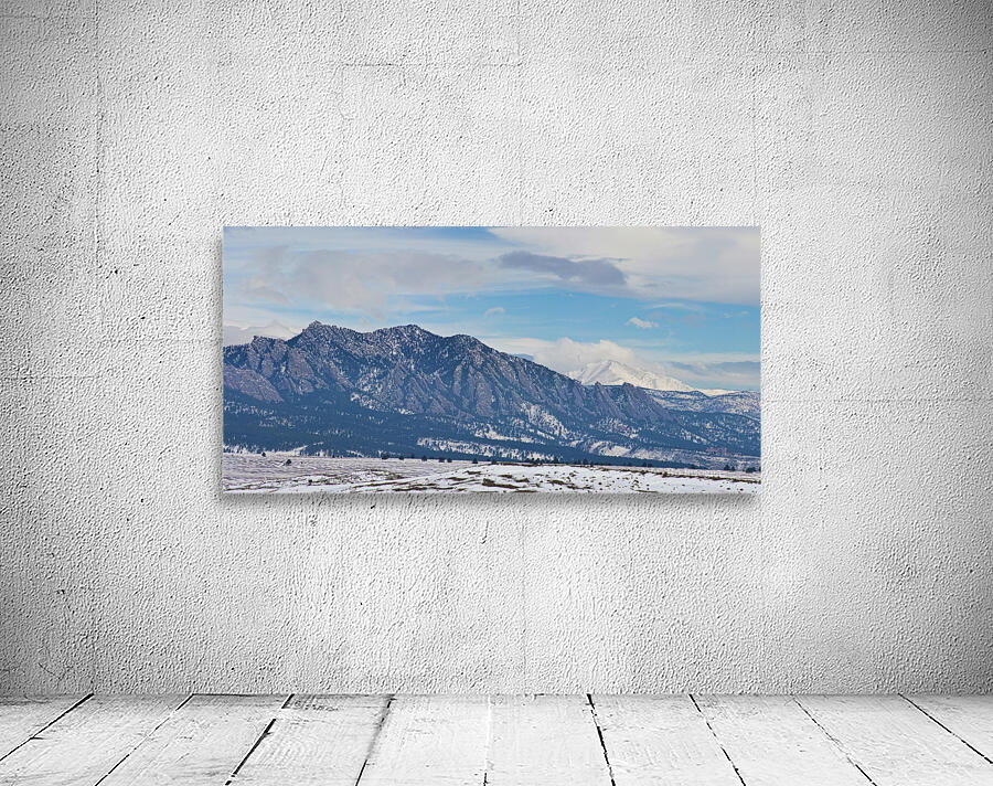 Flatirons Longs Peak Winter Panorama Wall Preview
