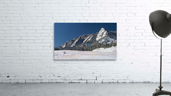 Flatiron Snow Dusted Boulder CO Panoramic  Wall Preview