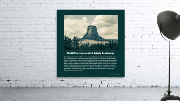 Devils Tower also called Grizzly Bear Lodge Poster Wall Preview