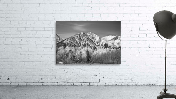 Rocky Mountain Autumn High In Black and White Wall Preview