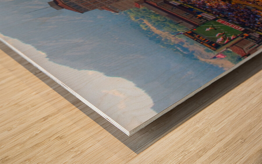 University of Colorado Boulder Folsom Field Game Panorama Impression sur bois