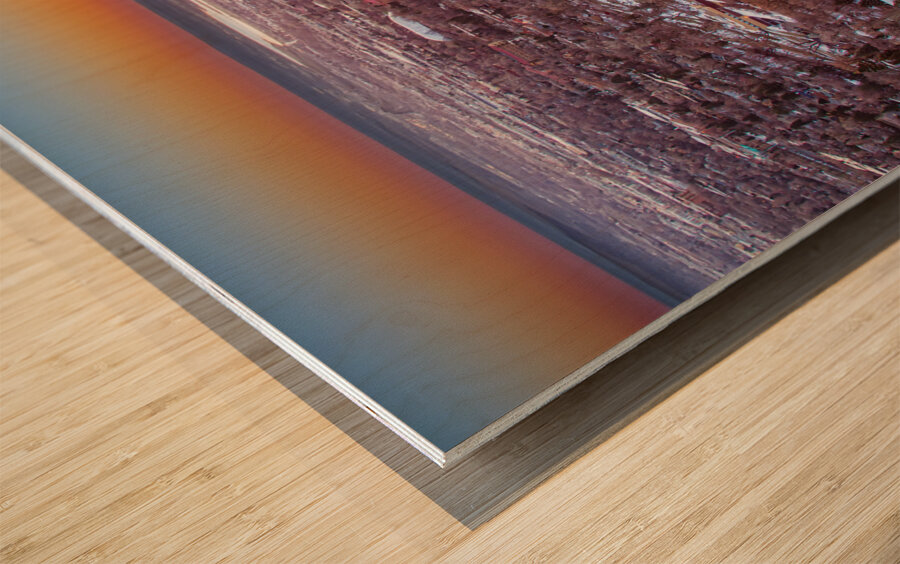 Winter Morning Sunrise Over Boulder Colorado University Wood print