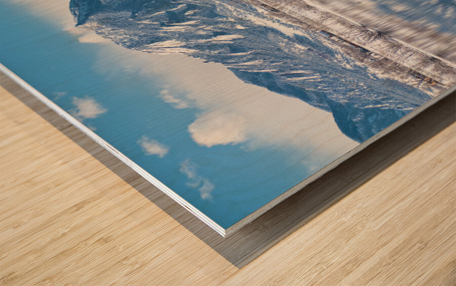 Boulder Reservoir Flatirons Reflections Boulder Colorado Wood print